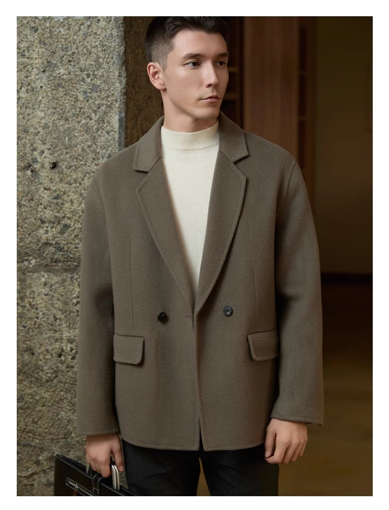 Men's High-end Casual Padded Woolen Coat