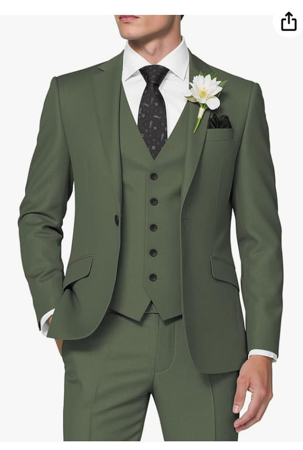 Ensemble veste et pantalon de travail de couleur unie pour homme