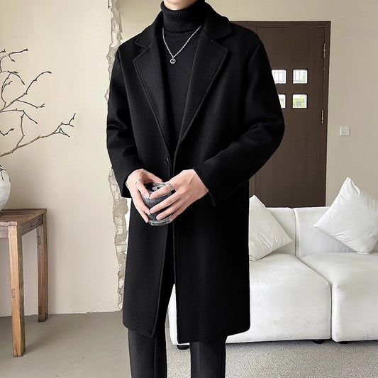 Manteau en laine ample mi-long de style luxueux et abordable