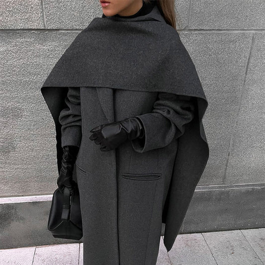 Arrivée du manteau en laine à col écharpe