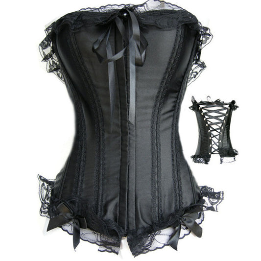 Corset en dentelle noire