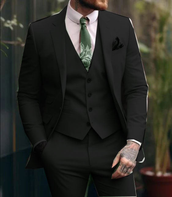 Costume trois pièces coupe slim.