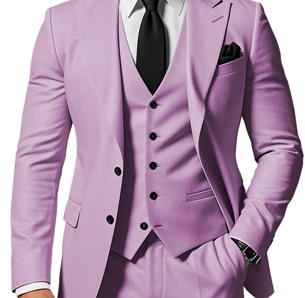 Ensemble veste et pantalon de travail de couleur unie pour homme