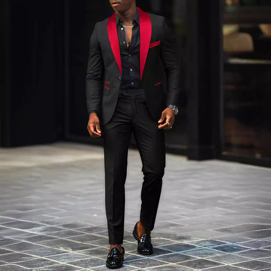 Costume décontracté pour homme, ensemble manteau et pantalon