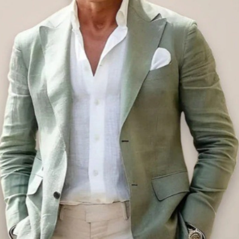 Veste de costume imprimée à double boutonnage style décontracté