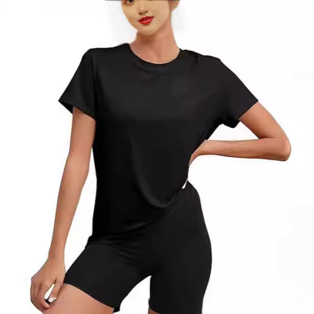 T-shirt ample à col rond et manches longues pour le sport européen et américain