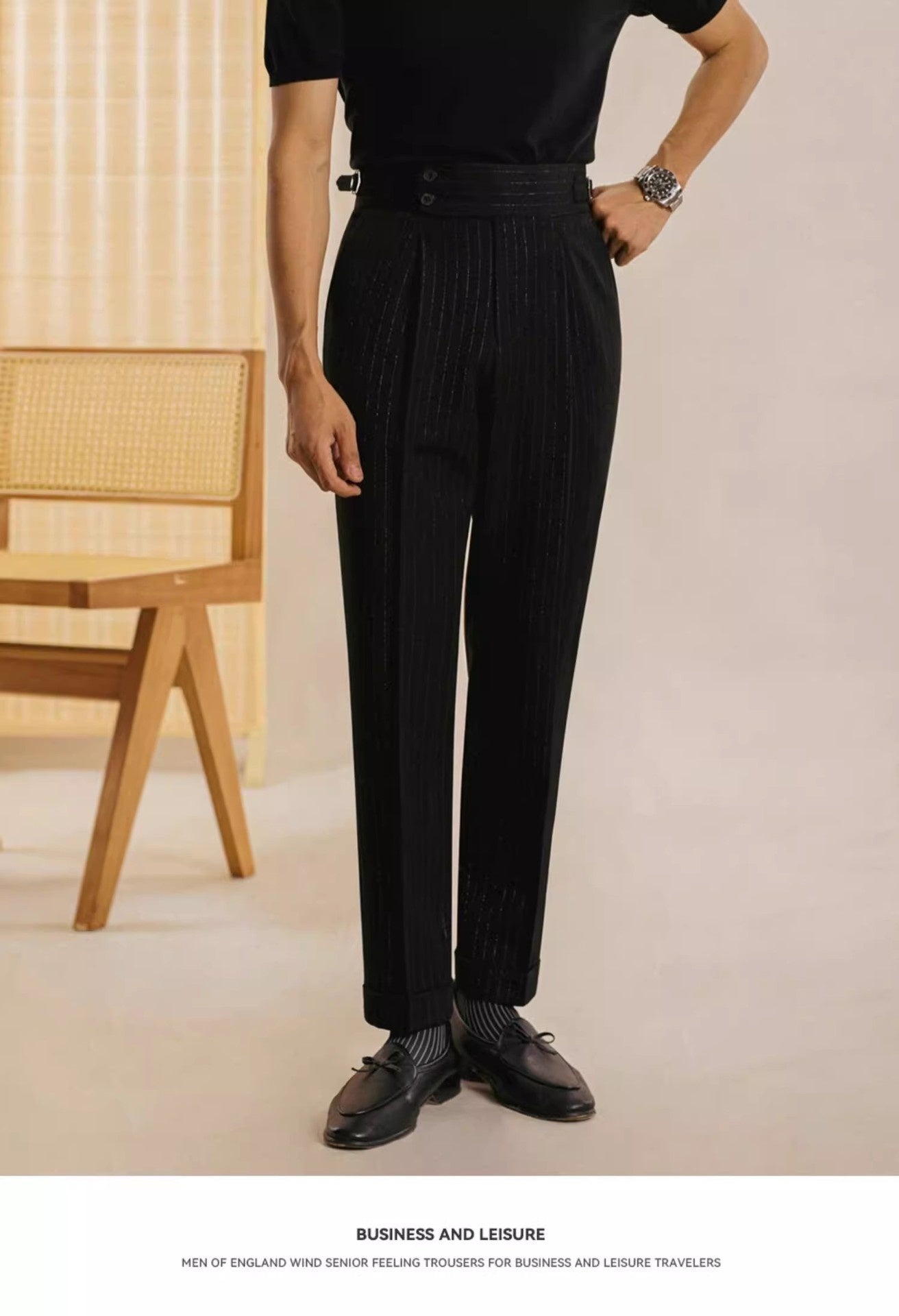 Men's Italian Naples High Waist Pants