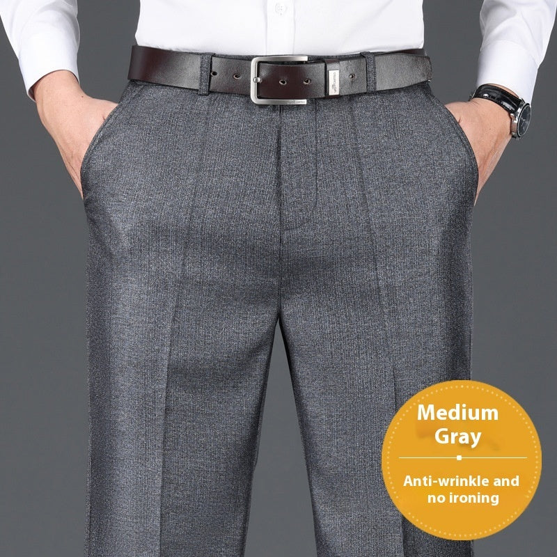 Pantalon décontracté pour homme, pantalon d'affaires ample et droit