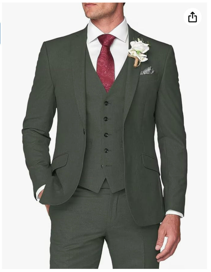 Ensemble veste et pantalon de travail de couleur unie pour homme