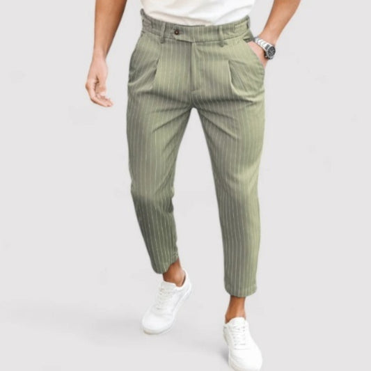 Pantalon slim imprimé pour homme, coupe droite
