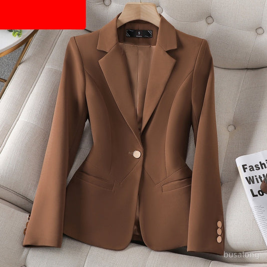 Costume professionnel à manches longues pour femme, vêtements de travail formels