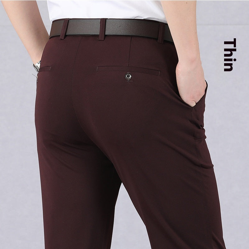 Pantalon d'été en soie glacée fine pour homme.