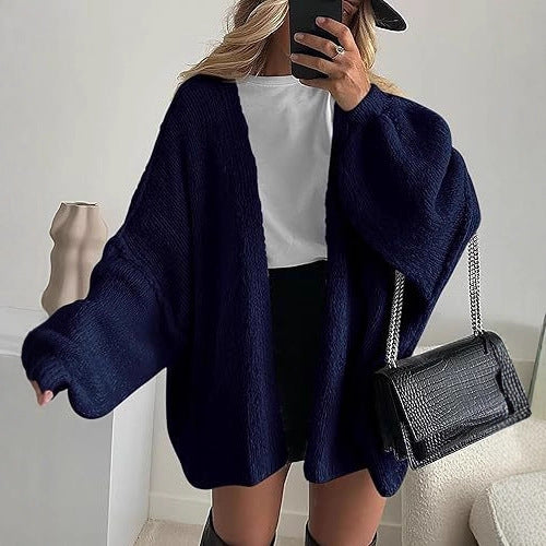 Manteau pull décontracté en tricot pour femme