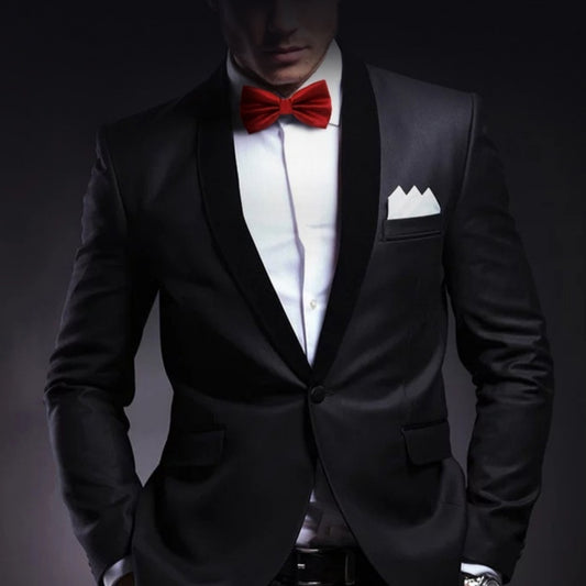 Nœud papillon uni pour homme, tenue de soirée, décontracté.