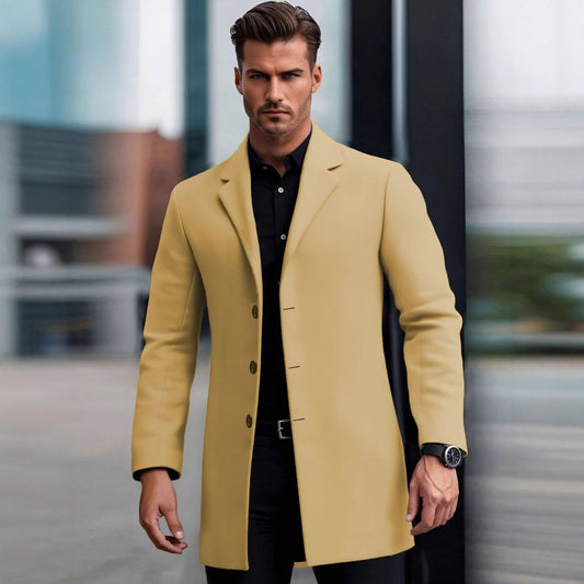 Manteau slim à revers européen et américain