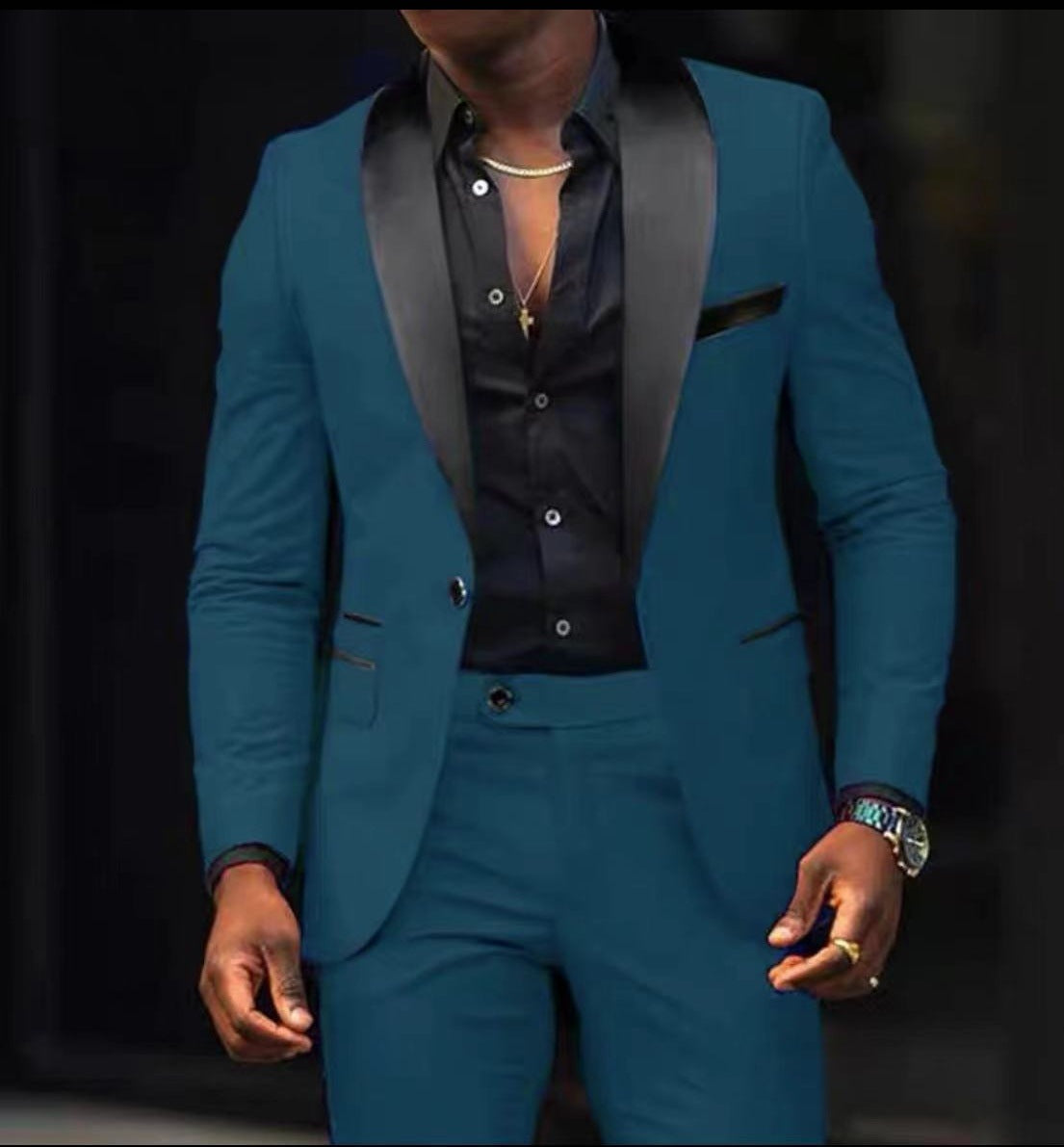 Costume décontracté pour homme, ensemble manteau et pantalon