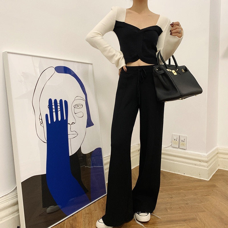 Loose Slimming And Straight Casual Wide-leg Pants For Women Grandma's Pants