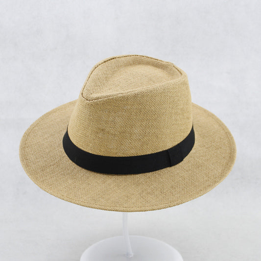 Chapeau haut de forme à large bord pour homme, protection solaire d'extérieur