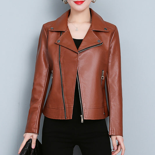 Veste en cuir Manteau court polyvalent