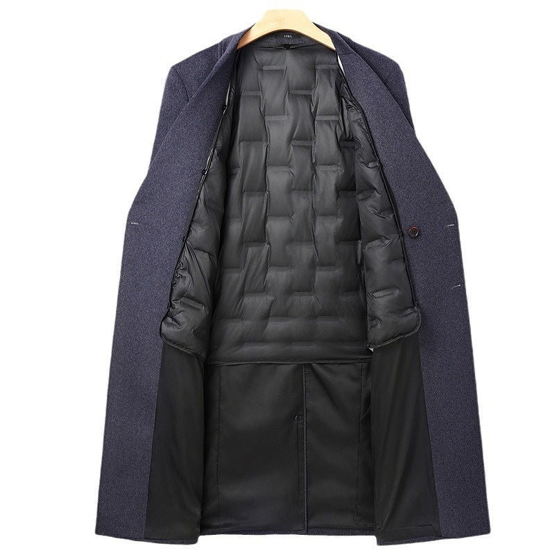 Double Breasted Long Woolen Coat