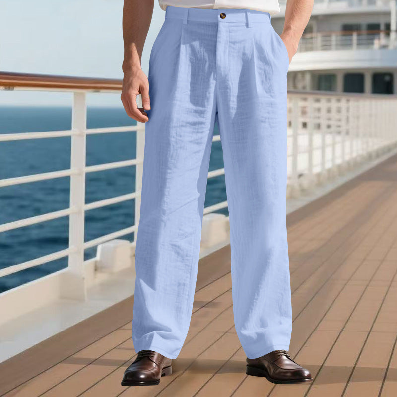 Loose Straight Business Suit Pants Men