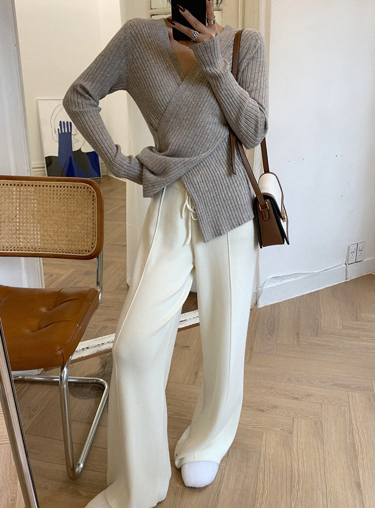Loose Slimming And Straight Casual Wide-leg Pants For Women Grandma's Pants