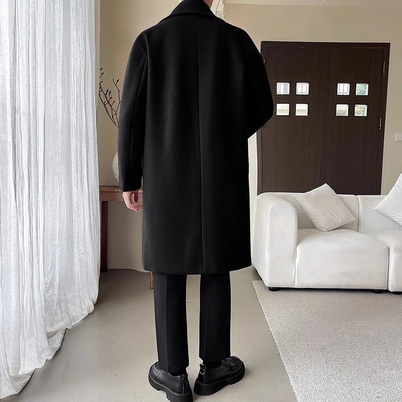 Manteau en laine ample mi-long de style luxueux et abordable