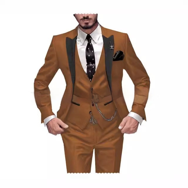 Ensemble trois pièces à col noir et blocs de couleurs