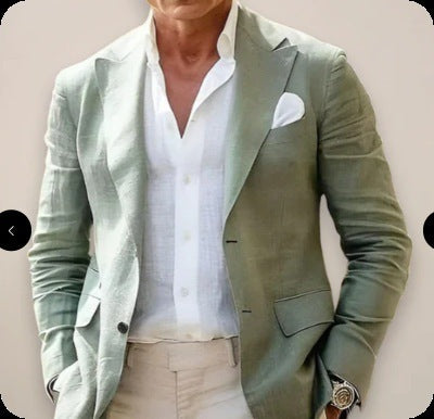 Veste de costume imprimée à double boutonnage style décontracté