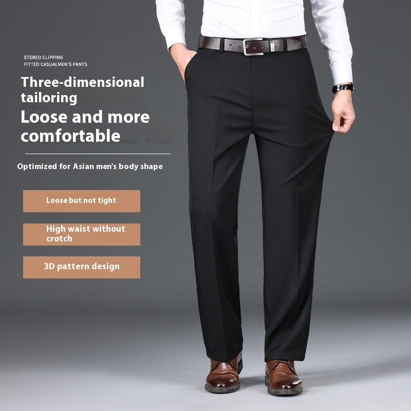 Pantalon décontracté pour homme, pantalon d'affaires ample et droit