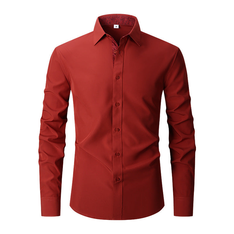 Men's Breathable Cotton Long Sleeved Checkered Shirt