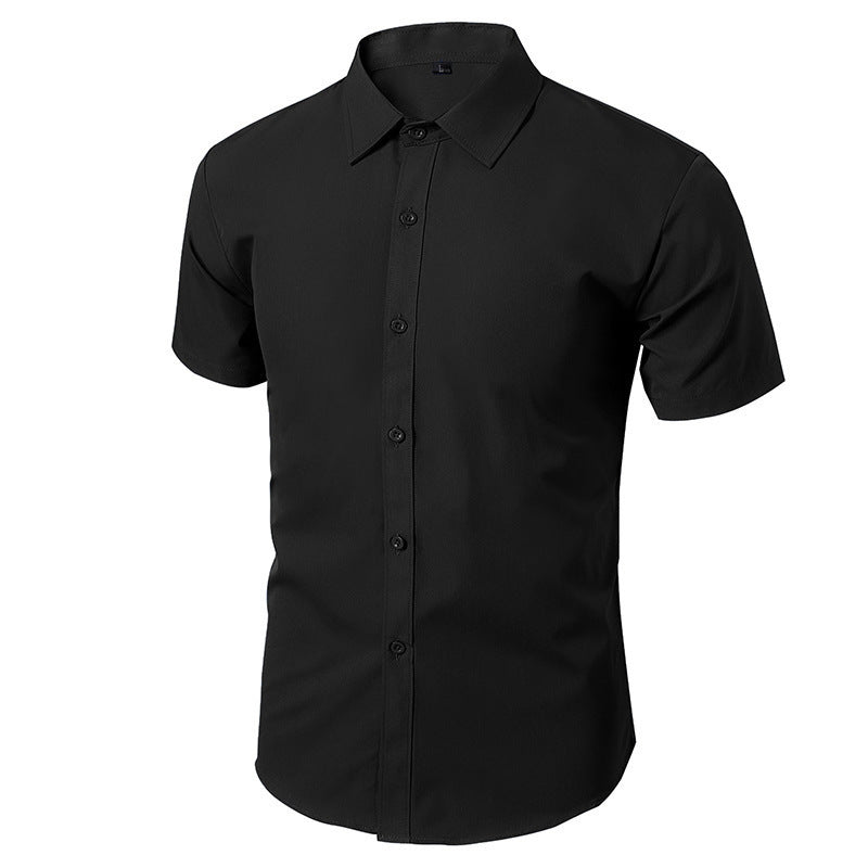 Men's Solid Color Versatile Casual Suit Shirt