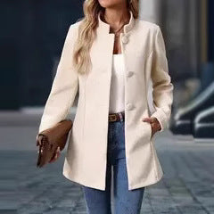 Pocket 3 Breasted Slim Coat Jacket