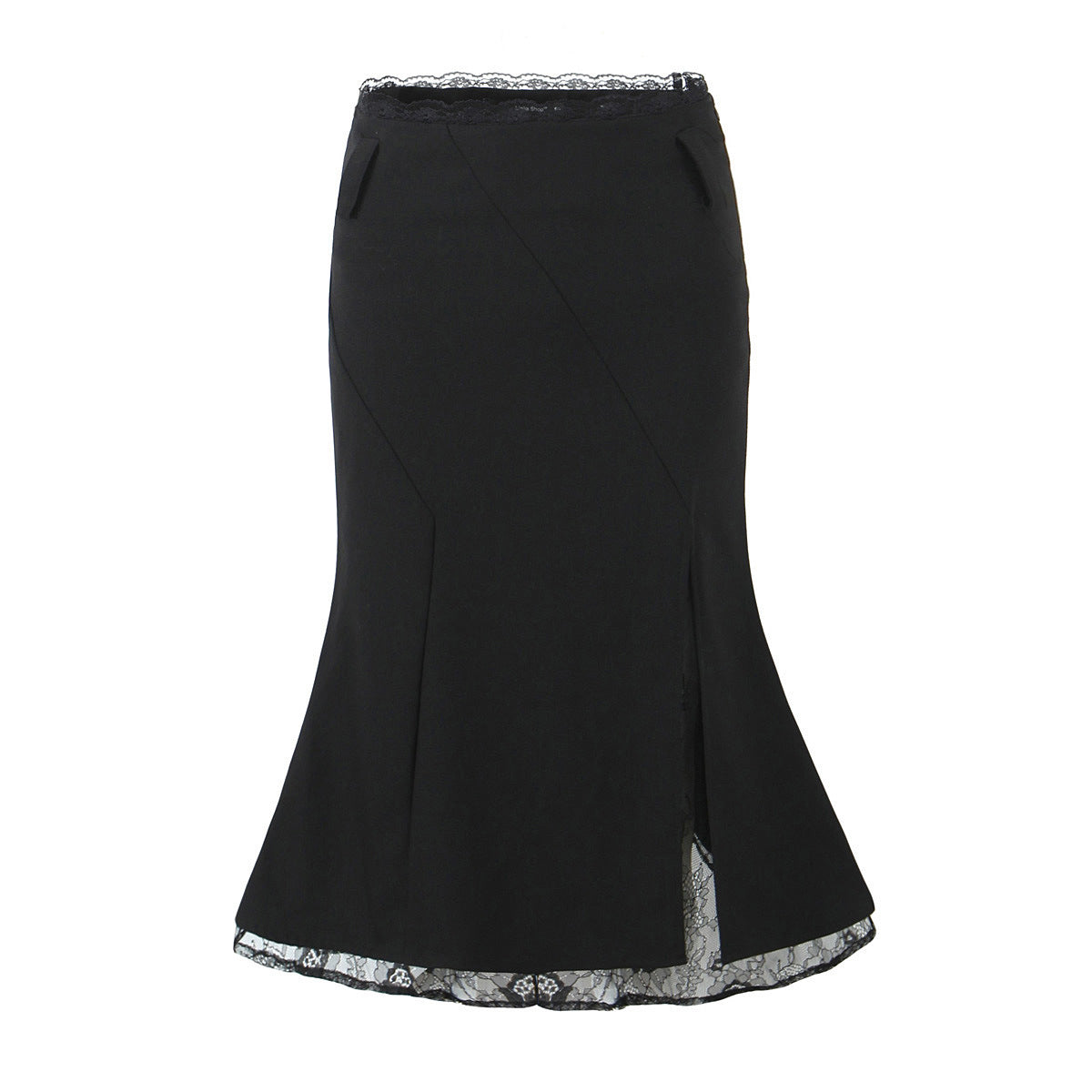 Lace Stitching Fishtail Elegant Slimming Sheath Skirt