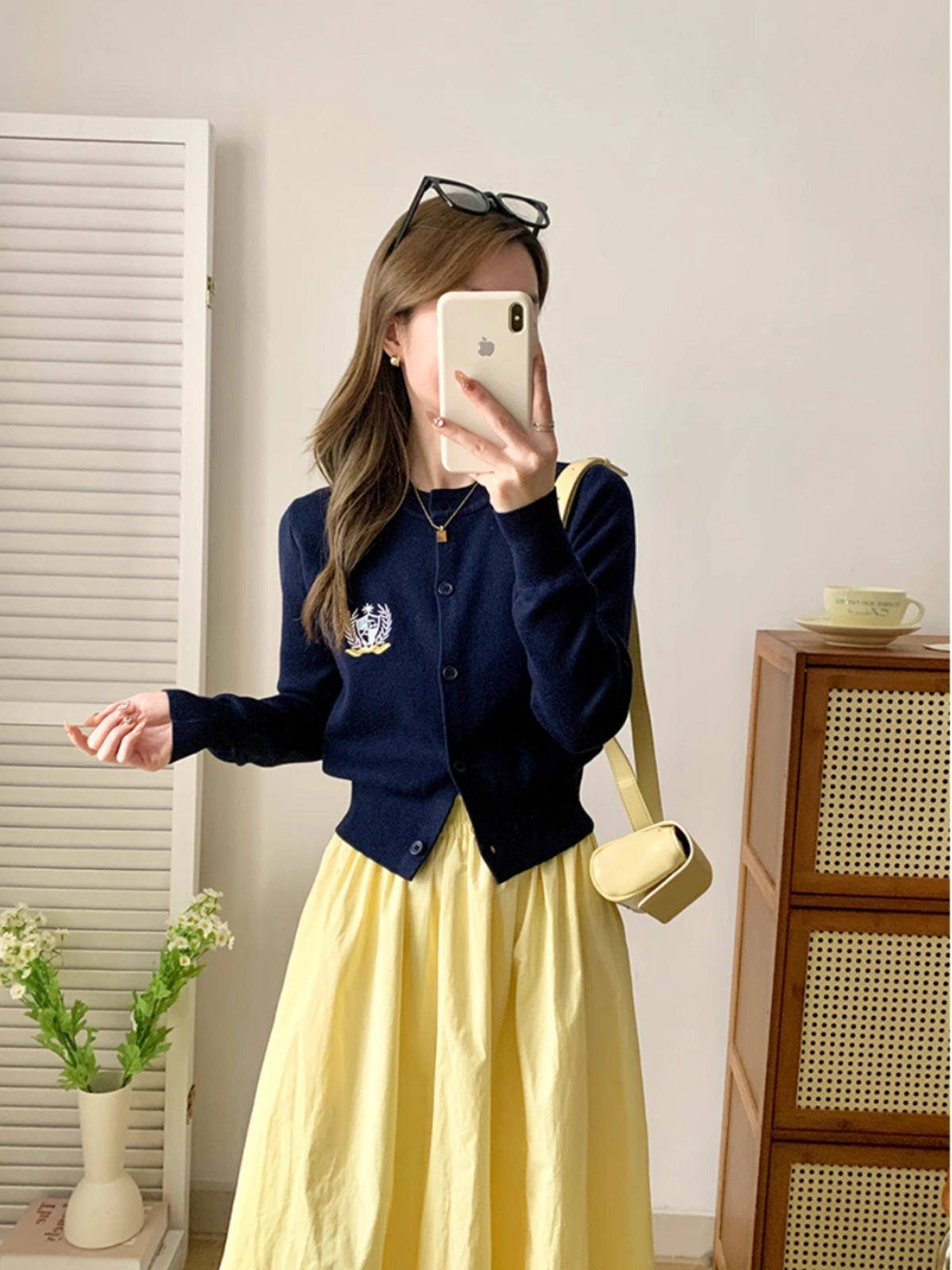 Elastic Waist Design Mid-length All-matching Skirt