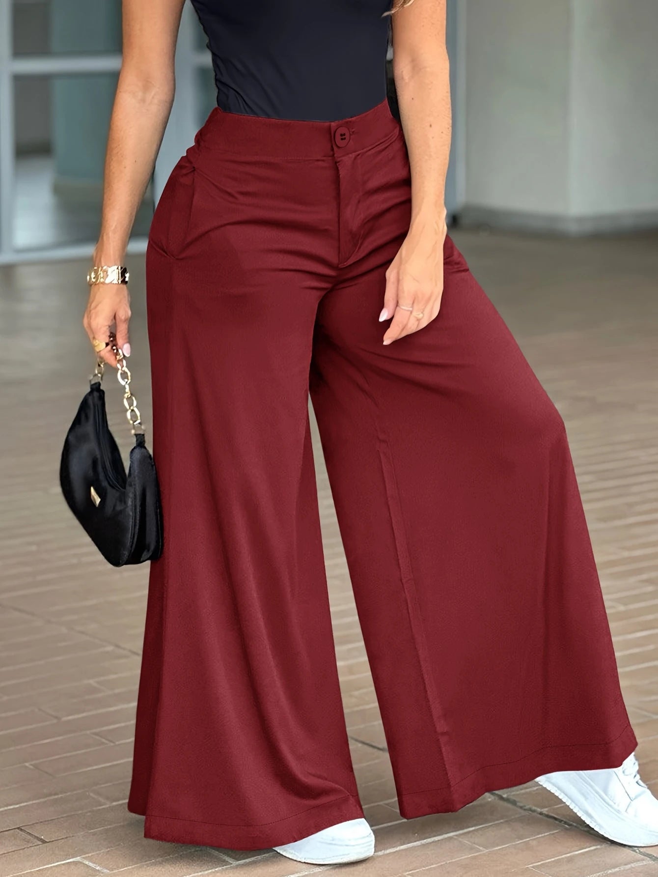 High Waist Drooping Wide Leg Pants Baggy Pants Straight-leg Trousers