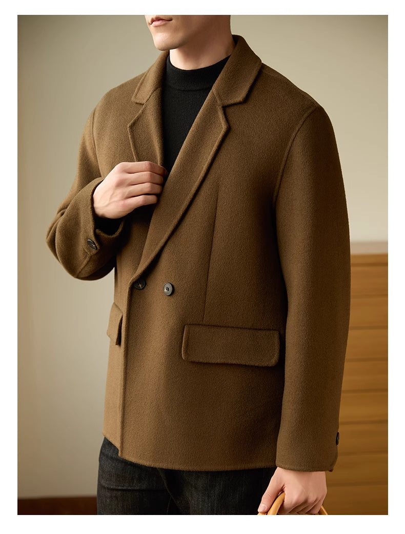 Men's High-end Casual Padded Woolen Coat