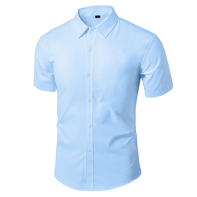 Men's Solid Color Versatile Casual Suit Shirt
