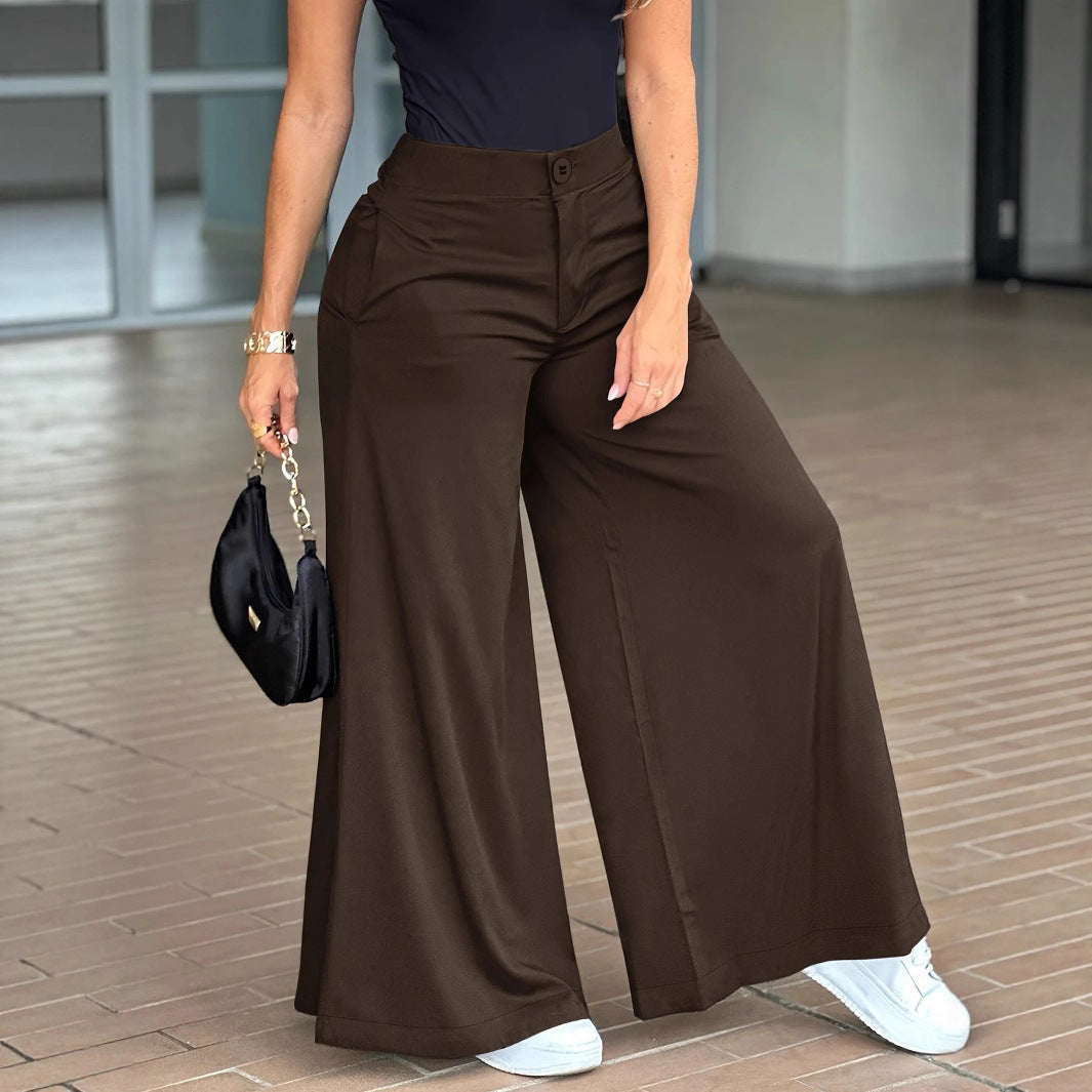 High Waist Drooping Wide Leg Pants Baggy Pants Straight-leg Trousers